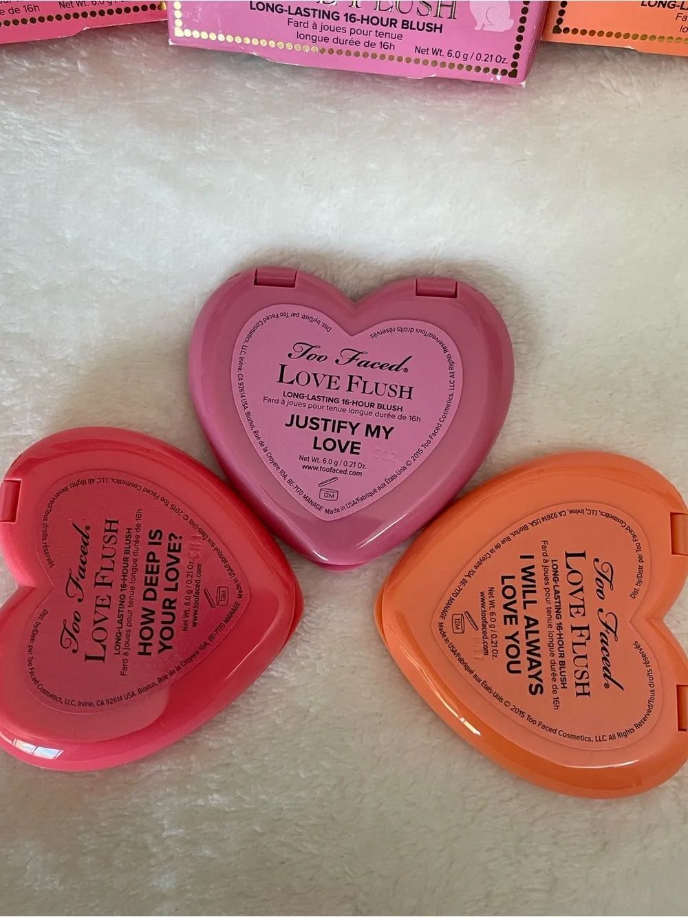 Too Faced Blush Set I Will Always Love You/Justify My Love/How Deep is Your Love